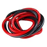 シリコーンケーブル，SODIAL(R) 1パケット2 個14ゲージ1メートルのシリコーンケーブルファインビーチ14 AWG、黒と赤