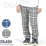 (ディラッシュ) DILASHチェクストレッチスキニーパンツ/春 ストレッチ パンツ 100 グレー