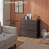 カラフル衣類チェストセット ダークブラウン タイプ:３段・スリム２個セット