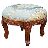 【イタリア製クラシック家具】猫脚フットスツール/グリーン H25XФ35cm 2-SRCVER