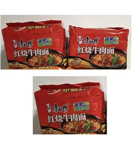 Amazon.co.jp: 康師傅紅焼牛肉面 インスタントラーメン 即食面 (5食×2