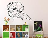 プリンセスZelda壁デカールゼルダの伝説ビニールステッカーホームインテリアリビングルーム装飾ドアステッカー家庭用品デザインAnime Mangaキッズ子供部屋Idea寝室カスタムデカール24 ( Z