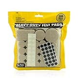 Smart Surface 8900 高耐久 粘着式 家具用 フエルト パッド 300枚 バリュー バラエティー パック ジッパー付き バッグ入り