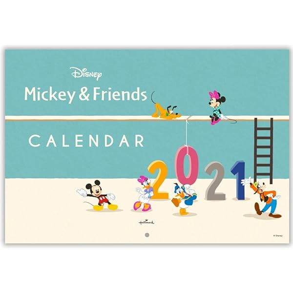Amazon 日本ホールマーク ディズニー 21年 カレンダー 壁掛け 大 ミッキーと仲間たち カレンダー 文房具 オフィス用品
