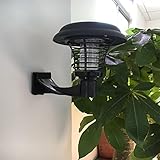 屋外用 LED ソーラーガーデンライト蚊 や害虫を駆除 ！電気代ゼロ ソーラー充電式ガーデン殺虫ライト (壁に殺虫燈)