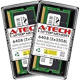 A-Tech 64GBキット (2x32GB) RAM ASUS ExpertCenter PN64、PN64-E1、PN65 Mini PC用 | DDR5 5600MHz PC5-44800 SODIMM 2Rx8 1.1V 262ピン ノンECC SO-DIMM メモリアップグレード