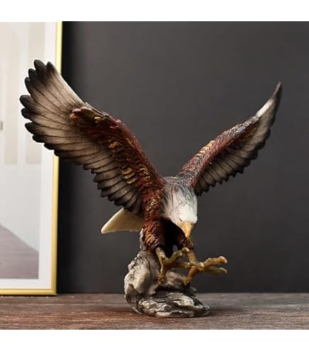 Amazon.co.jp: 鷹 ワシ 置物 鷹の置物 縁起物 開店祝い