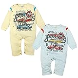 (サックス/70cm)ベビー服 男の子 カバーオール ミニ裏毛 前開き スナップボタン 車プリント 肩切替 ワッペン 男児 ベビー