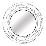 Strattonホームラウンドアクリル壁ミラー 0.75" D x 31" W x 31" H ブラック SHD0246