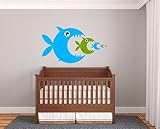 Fishes部屋赤ちゃん動物子供の部屋保育園壁デカールステッカービニール 30''x17''(Medium)