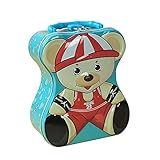 Baidecor TinplateブルーSoprt Bear Money Box Piggy Bank