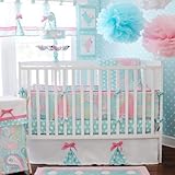 My Baby Sam 4 Piece Pixie Baby Crib Bedding Set, Aqua by My Baby Sam [並行輸入品]