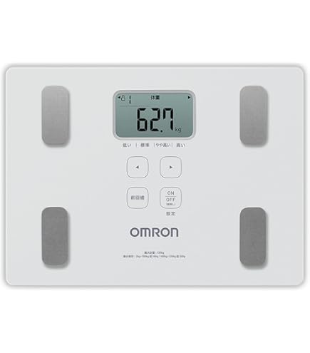 Amazon | オムロン 体重 体組成計 HBF-236-JW 測定者を自動認識/乗る
