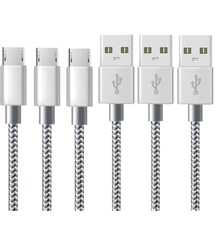USB充電ケーブル Micro USB Amazon.co.jp: 30 cmマイクロUSBケーブル[3本]、サムスンGalaxy S 6 S