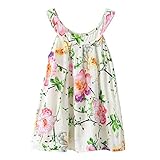 Domybest 子供服 ベビースカート 女の子 プリンセスドレス ノースリーブ 柔らかい 可愛い 花柄 普段着 春 夏 2-3歳