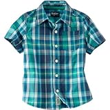 OSHKOSH(オシュコシュ) プラッドボタンフロントシャツ トップス半袖シャツ 6歳【並行輸入】