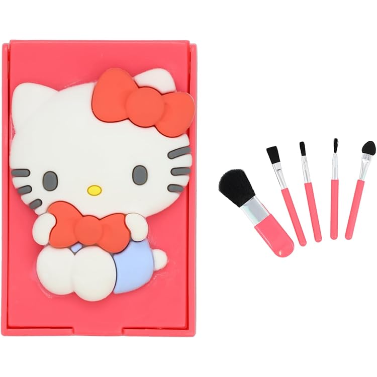 メイクブラシセット　ハローキティ Amazon.co.jp: かわいいキティ 8個 メイクアップブラシ 収納バケツと