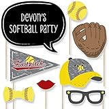 カスタムGrand Slam – Fastpitch Softball – ベビーシャワー誕生日パーティー写真ブース小道具 – カスタマイズまたはSupplies – 20自撮り小道具