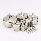 Yosoo 14pcs Diamond Drill Bit Set 3-70mm, Wet Use for Tiles, Glass, Fish Tanks, Marble, Granite, Cer