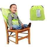 ポータブルベビーチェアベルトベビーチェアハーネスベビーセーフティシートチェアカバーウォッシャブルグリーン
