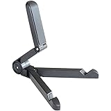 ノーブランド品 iPad タブレット PC スマートフォン 対応 折りたたみ式スタンド 角度調節可能 コンパクト収納 スタンド (折り畳み式スタンド, ブラック)