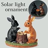 ガーデンライト LED ソーラーオーナメント(うさぎのチェス) センサー付 ソーラーライト