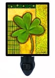 聖パトリックの日夜ライト – クローバーパッチワーク – Irish LED Night Light