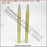 2 台の PC で CNC の真空ろう付ダイヤモンド刻印ビット 12-6 / 100 mm ボールエンドカッターのテーパ