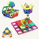 ノーブランド品マグネットプロック　知育玩具 インテリジェンスおもちゃ 積み木 (116pcs)