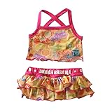 MONICA BABY BLUE キッズ 水着 スカル GIRLS スイムウエア 80サイズ ピンク ナイロン ボリウレタン 2111518003