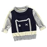 (プタス)Putars ベビー服 子供服 セーター 男の子 冬服 長袖 パッチワーク 二色 可愛い 秋 冬 運動服 旅行 記念日 プレゼント 1-5歳