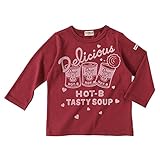 ミキハウス ホットビスケッツ(MIKIHOUSE HOT BISCUITS) フードカンパニー☆長袖Tシャツ 73-5201-789 90cm ワインレッド