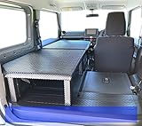 ジムニーJB64W ジムニーシエラJB74W ベッドキット助手席側用 2分割式 黒 車中泊用カスタムパーツ 完成品 光沢ブラック 工具不要 日本製