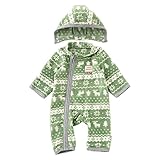 (チャックル) chuckle *ボンシュシュ*ノルディックフリースフード付き防寒カバーオール グリーン 80cm P2917-80-70