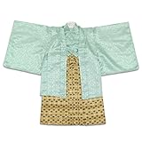 えくぼちゃん(ekubochan) 日本製 かんたん 袴 の 着物3点セット(グリーン)