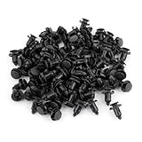 100個オートカーバンパーフェンダー9ミリメートルホールプッシュミニプラスチックリベットブラック