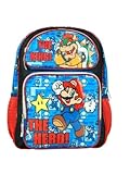 Nintendo Super Mario 16" Full Size School Backpack (Blue/black) [並行輸入品]
