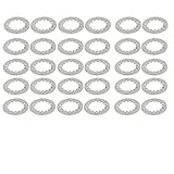 uxcell ロックワッシャー 14mm内径 炭素鋼 亜鉛メッキ 内部鋸歯状 30個入り