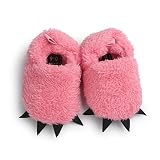 Chiximaxu　ベビーシューズ　もこもこ　可愛い　赤ちゃん　室内履き　温かい　レッド　13.5CM
