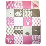 David Fussenegger 62691079 Couverture pour bébé et enfants Motif patchwork Rose