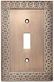 Stanley Hardware V8044 Pinnacle Single Switch Plate in Antique Bronze [並行輸入品]