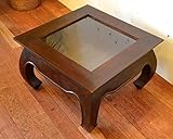 アジアン家具 バリ ♪ガラスコレクションBOXテーブル (ダーク)♪ おしゃれ インテリア エスニック コレクションテーブル ローテブル ガラス