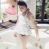 キッズ水着 女の子 子供ビキニ 可愛いSandy beachビキニ 三点セット可愛いレース+水玉 全2色 Pink,100cm