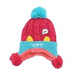 Three sheep ニット帽 毛糸 厚手 かわいい 赤ちゃん キッズ 男の子 女の子 秋冬 防寒 ポンポン ボア 耳当て　暖かい 防風