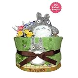 出産祝いに大人気！おむつケーキ となりのトトロ 豪華ウォッシュタオルセット/内祝い/誕生日プレゼント ダイパーケーキ (パンパースS20 （出産祝い用に）)