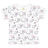 Mademoiselle papillon ゾウさんファミリー 半袖 Ｔシャツ 【ホワイトsize:90】