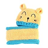 Candykidsニット帽子 赤ちゃん ニット帽 ベビー ＆ キッズベイビー ベビー キッズ こども 幼児 赤ちゃん お孫さん 防寒 冬 しもやけ 対策 かわいい かぶりもの 毛糸 ニット帽子 マフラ