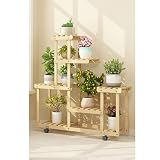 木製フラワーラック室内植物スタンド木製植物フラワーディスプレイスタンド木製ポットシェルフストレージラック屋外 (色 : A2)