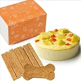 魔法洋菓子店ソルシエ 犬用 ケーキ ベイクド チーズケーキ 3号 直径10㎝ 小型犬 ～ 中型犬用 180g ボーンクッキー付 【単品（ローソクのみ）】 ギフト 誕生日ケーキ おやつ