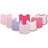 Luvable Friends 8 Piece Drooler Baby Bibs, Pink and Purple by Luvable Friends